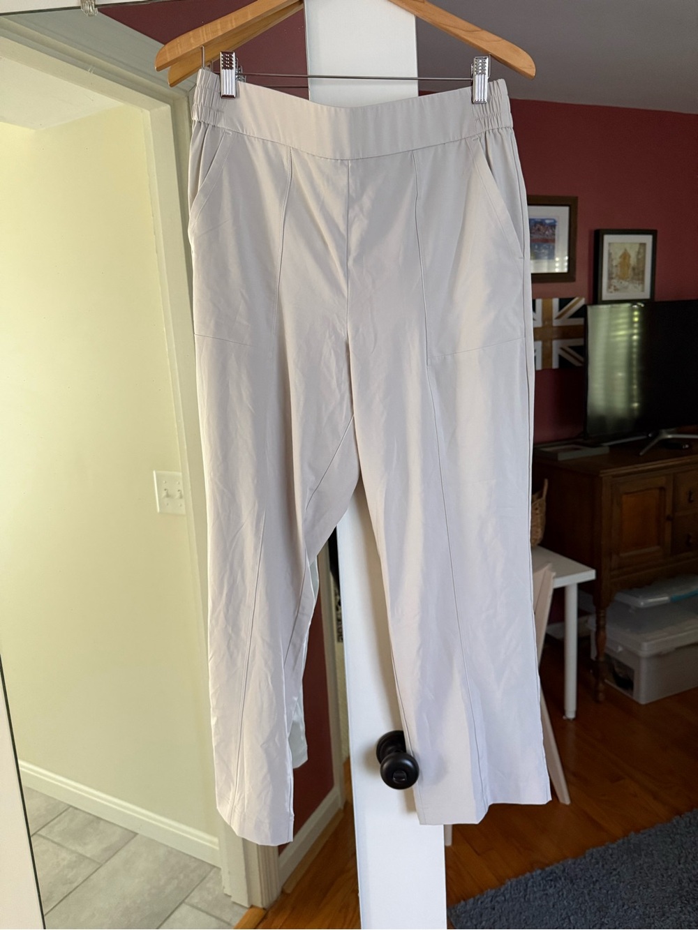 Women's Lou & Grey Light Beige Pull-On Wide-Leg Pants